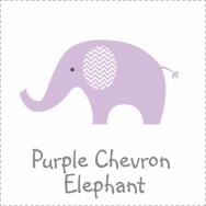 Purple Chevron Elephant Baby Shower Theme